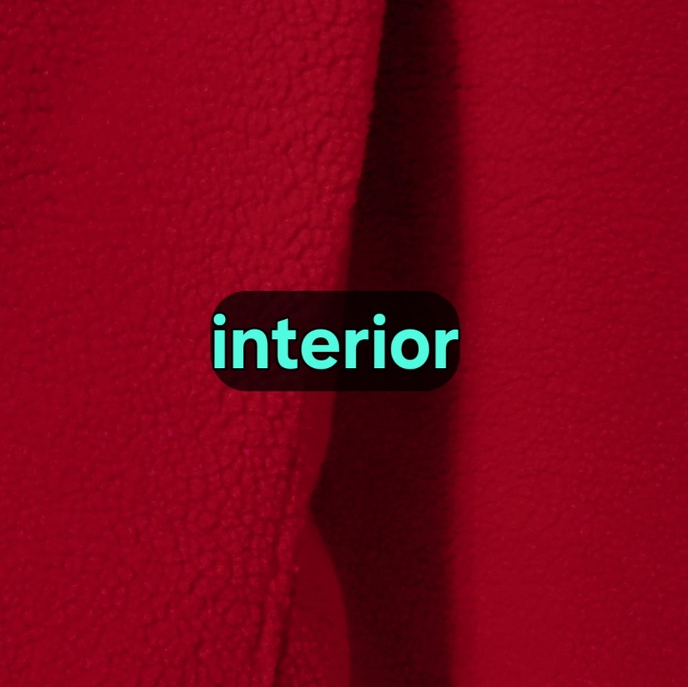 Womens LP Jacket Liz Claiborne Red Sherpa Lining, Trim, & Collar SOFT Warm - Picture 7 of 10